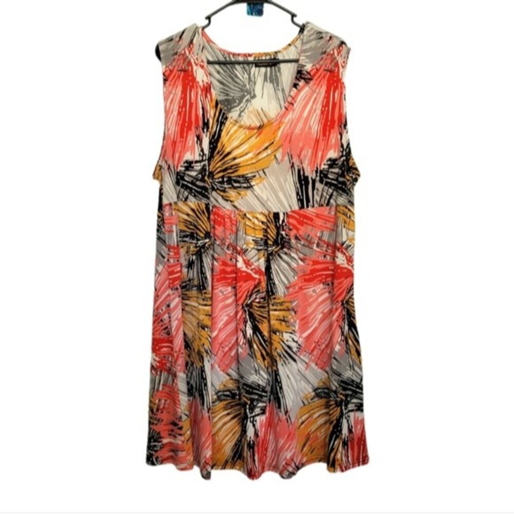 Reborn Abstract Red & Black Mini Dress Size 3XL